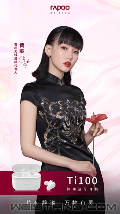 雷柏ti100蓝牙tws降噪耳机听黄龄天涯歌女