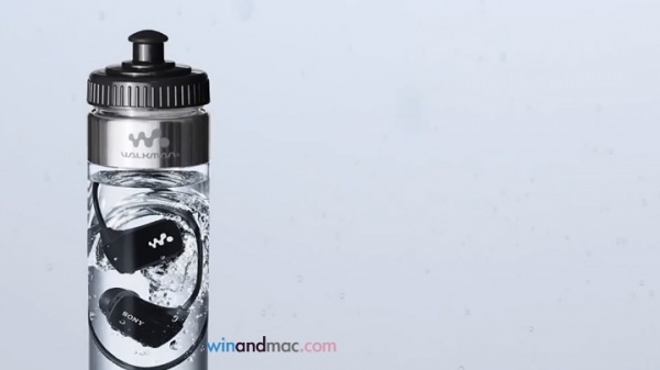 sony-mp3-player-bottled-water