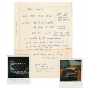 ʷ�����������õ����ǲ�˹Apple 1����д������