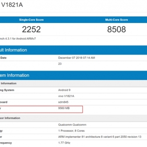 vivo NEX˫��������GeekBench��10G�ڴ�/��Ļָ��