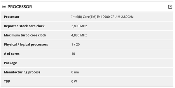 ʮ�����i9-10900�״�¶�棺10���ġ��Ƶ4.9GHz