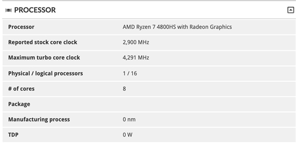 ��˶��ռ��AMD����7 4800HS���������Ľ���10W����Ȼ����4.3GHz