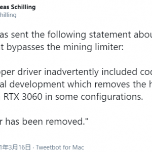 ����·��NVIDIA���ϲ�С���ƽ�RTX3060�ڿ�����