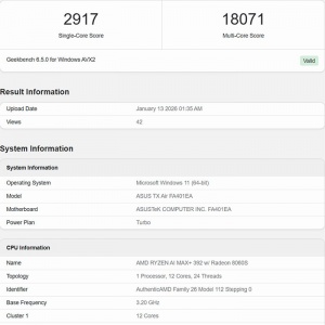 AMD����AI MAX+ 392�״��ܷ֣��ɷ�12������9 7900X��